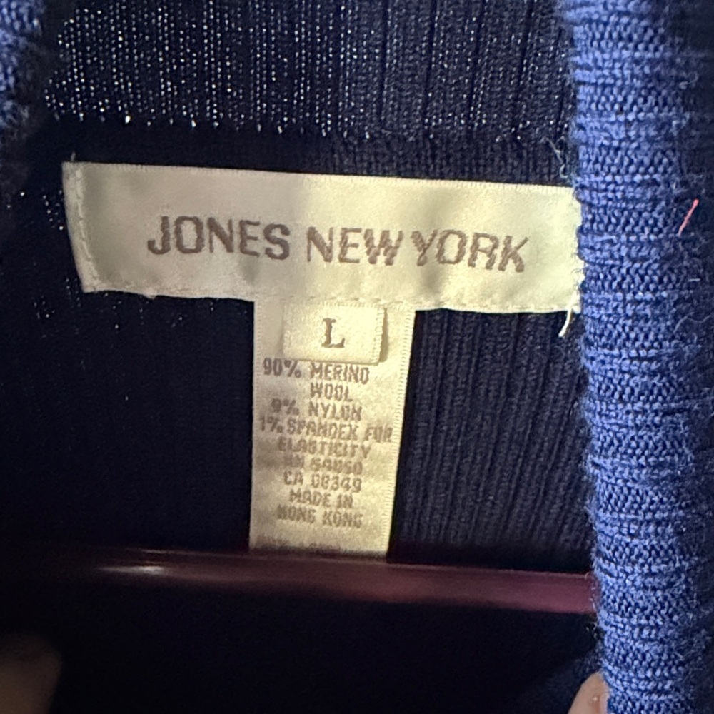 Vintage Jones New York Knit Turtleneck Size Large - Picture 2 of 3